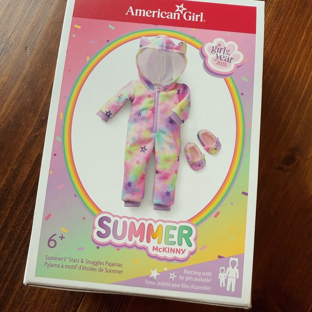 American Girl Summer Pajama Set - Pink and Purple